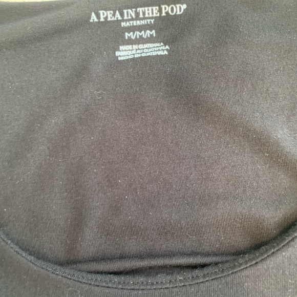 Black cotton maternity Pea in the Pod midi dress - Picture 3 of 4